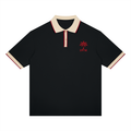 Red Palm Color Block Polo Shirt
