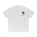 Navy Palm Heavyweight Cotton T-Shirt
