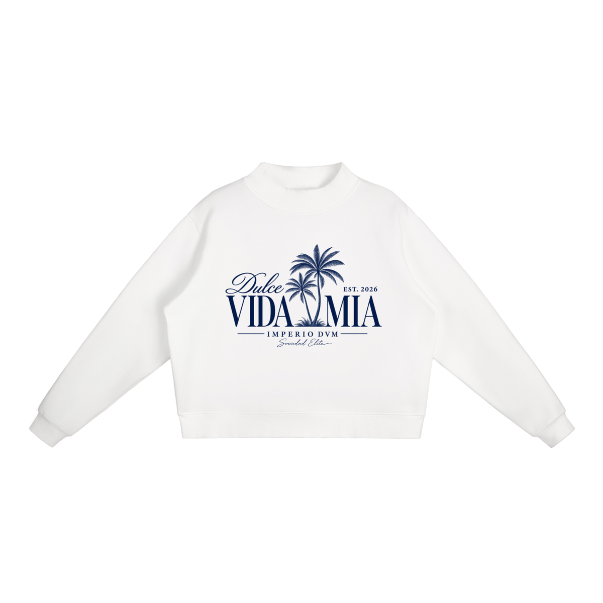 Dulce Vida Mia Palm Mock-Neck Sweatshirt