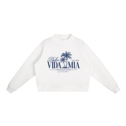Dulce Vida Mia Palm Mock-Neck Sweatshirt