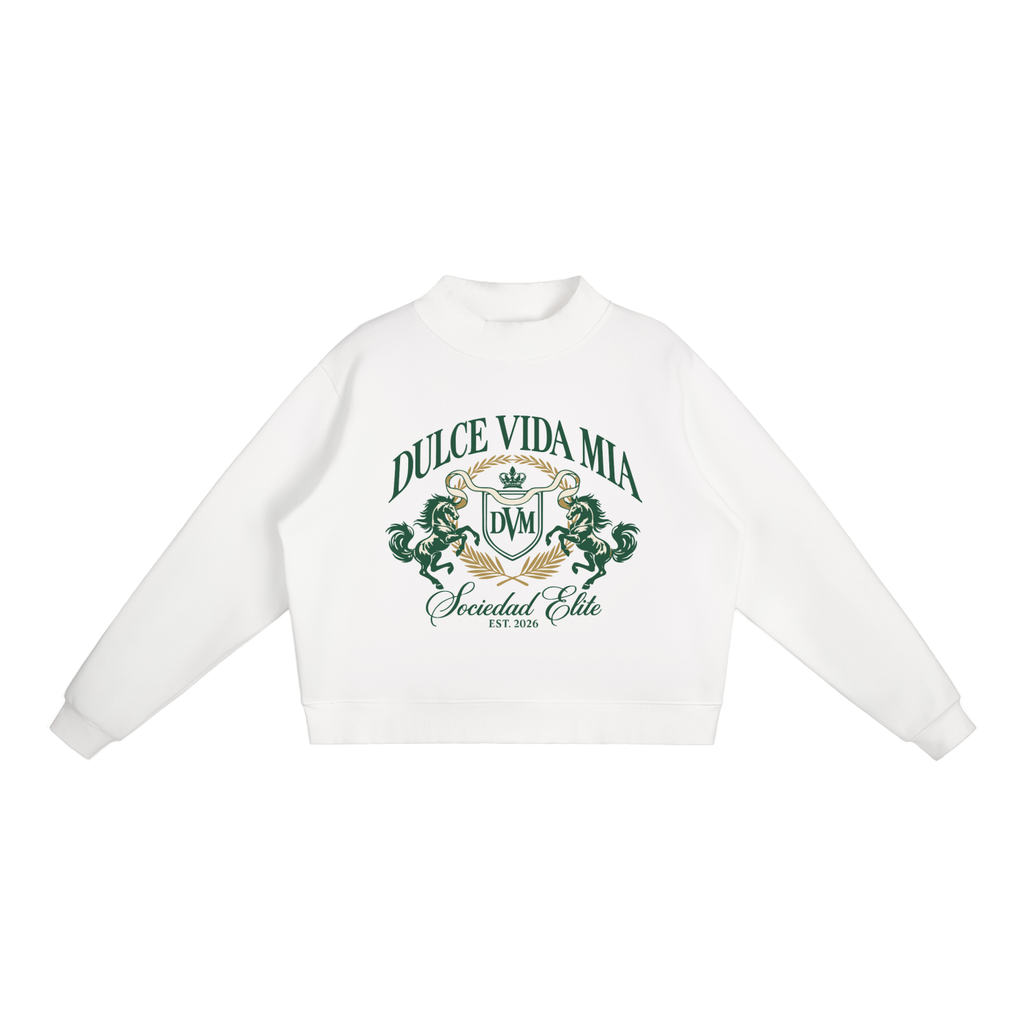 Sociedad Elite Crest Mock-Neck Sweatshirt
