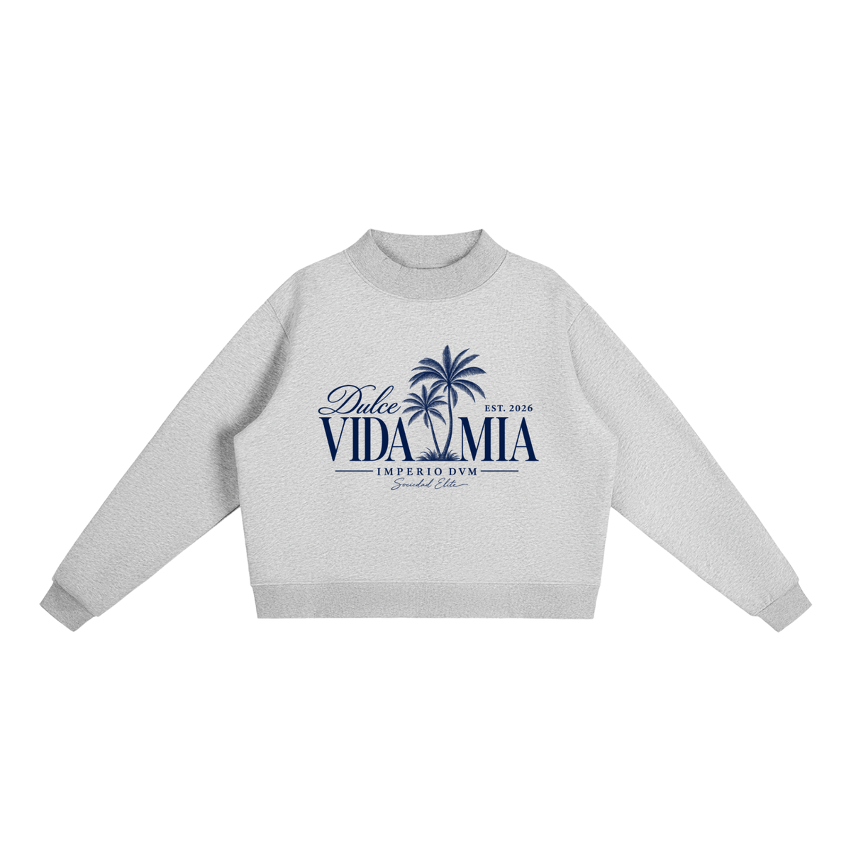 Dulce Vida Mia Palm Mock-Neck Sweatshirt