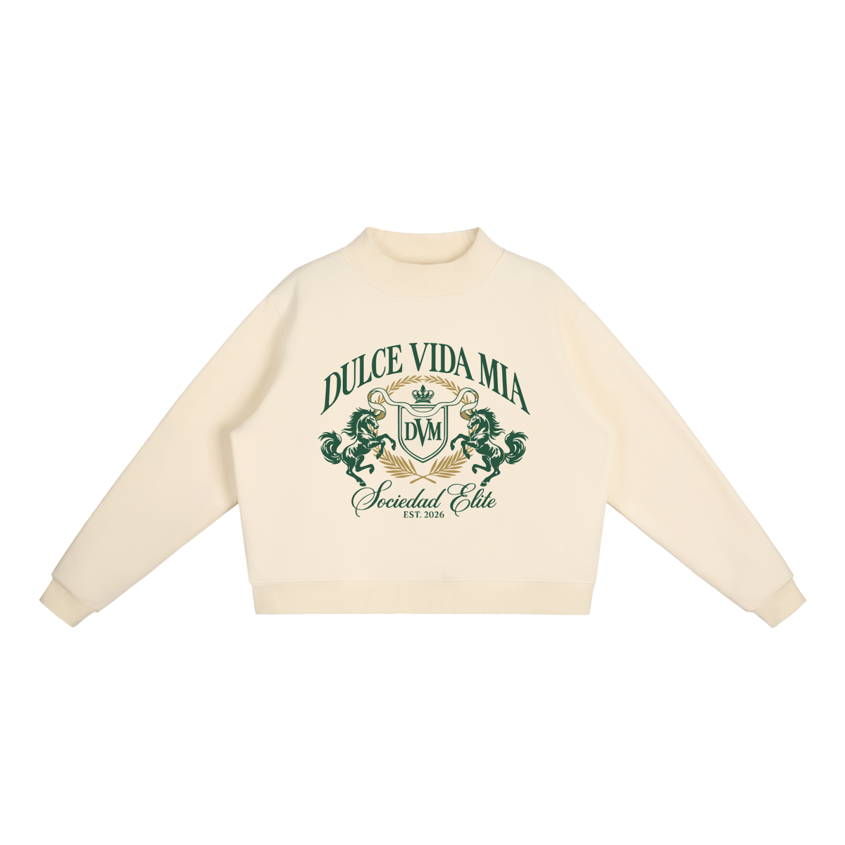 Sociedad Elite Crest Mock-Neck Sweatshirt