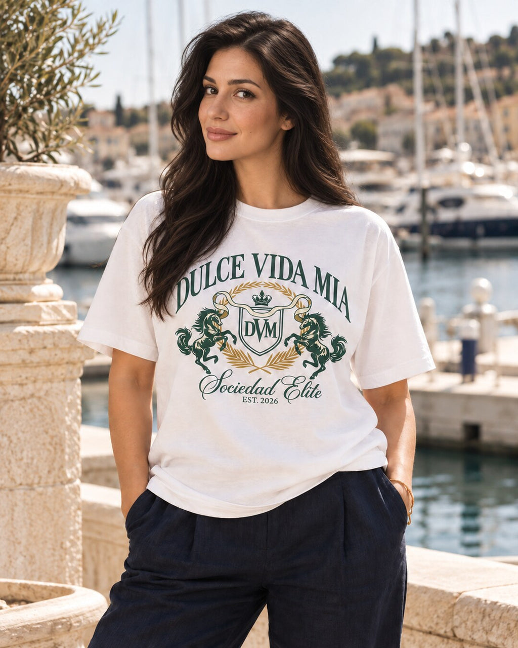 Sociedad Elite Essential Tee in elegant coastal styling